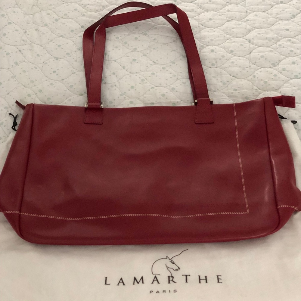 Lamarthe red leather bag REAL